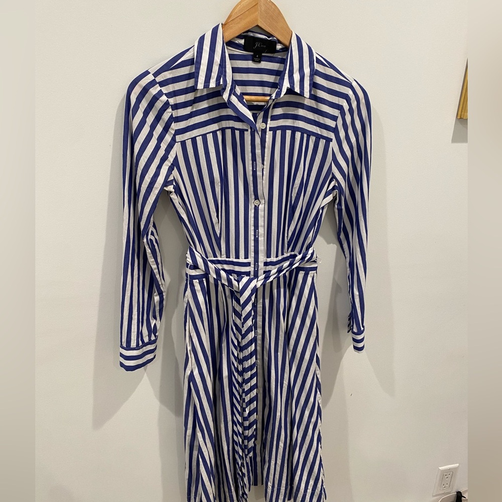 Striped J.Crew Dress, blue and white stripped.